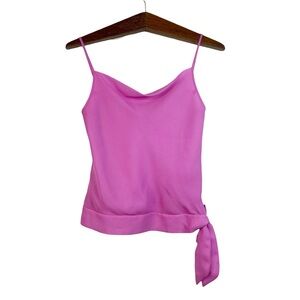 Topshop Pink Women’s Cowl Neck Drape Cami Tank Y2K Festival Barbiecore Size 6